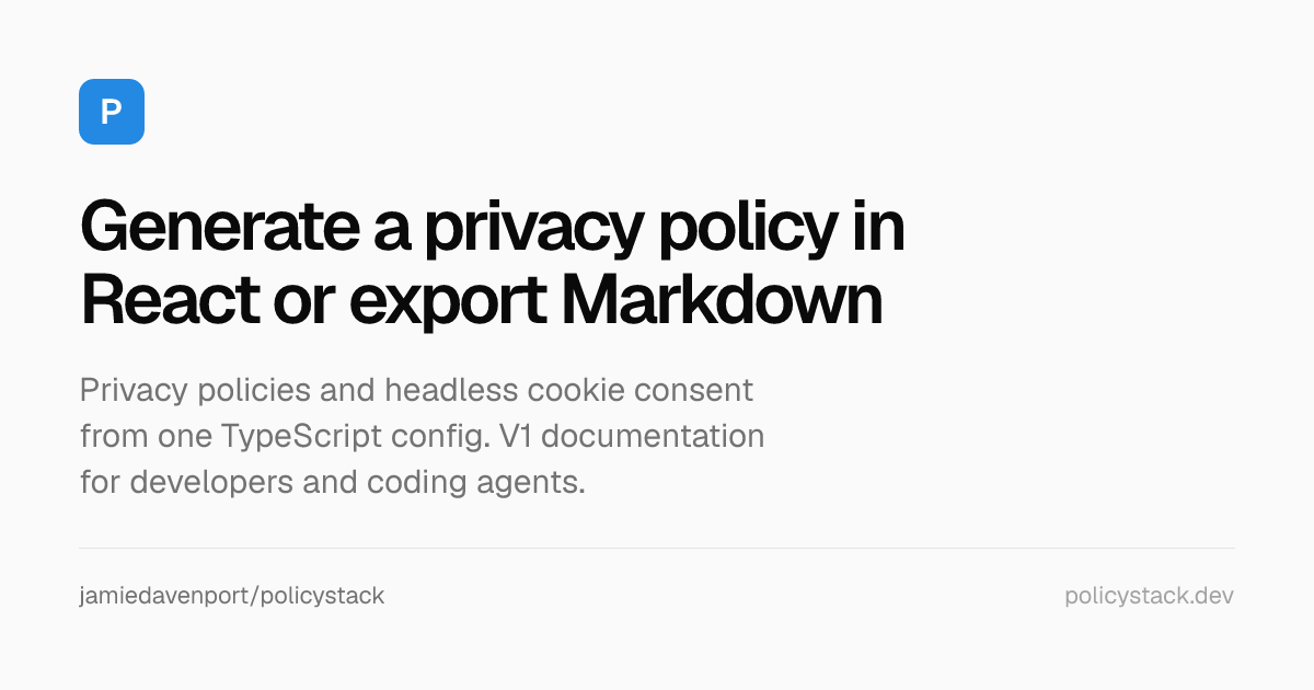 Quick Start — PolicyStack docs